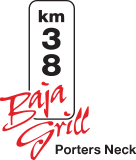k38 Baja Mexican Grill Porters Neck Logo